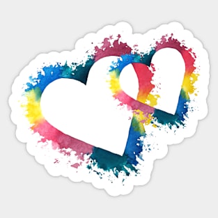 Heart splash print Sticker